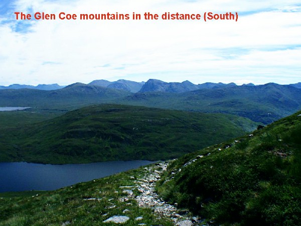 The mountain range in the far south