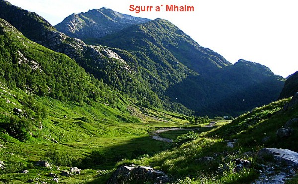 The dominating mountain in Glen Nevis, from the east