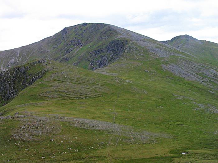 now a long pull up Carn Eige